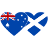 Australia Scotland Flag Heart