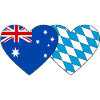 Australia Bavaria Flag Heart