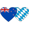 Neuseeland Bayern Flagge Herz