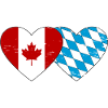Canada Bavaria Flag Heart used