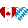 Canada Bavaria Flag Heart