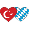 Turkey Bavaria Flag Heart