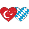 Turkey Bavaria Flag Heart used