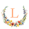 L Monogram Blomster, Blomsterkrans, Personaliserbar