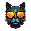 Cat Cool Head Party