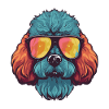 Poodle Dog Cool Head Party