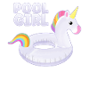 Pool Girl Unicorn Floatie Swimming Pool