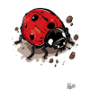 Cute cartoon ladybug