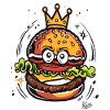 King with a Crown Burger