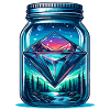 Diamond Nature Landscape in Mason Jar