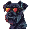 Standard Schnauzer, Dog, Sunglasses, Summer