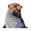 Robbe, Seelöwe, Sonnenbrille, Sommer, geschenk