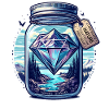 Diamant Natur Landschaft im Glas