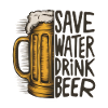 Wasser sparen, Bier trinken