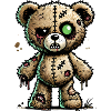 creepy fascinating zombie teddy bear