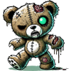 Peluche zombie effrayante pour Halloween