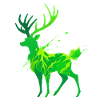 Green Deer Silhouette