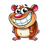 Ondeugende Hamster Cartoon Grillig Grappig Grillig