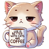 Katze Mit Kaffe
