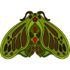 Art Nouveau Inspired Green Moth