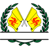 Flags wallonia Belgium laurel wreath banner