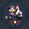 Lovely Cartoon Chicken Couple