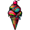 Eiswaffel Eis am Stiel