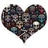 Buntes dekoratives Skullmuster