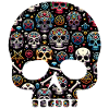 Buntes dekoratives Skullmuster