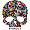 Buntes dekoratives Skullmuster