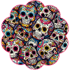 Buntes dekoratives Skullmuster