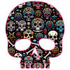 Buntes dekoratives Skullmuster