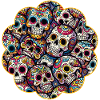 Buntes dekoratives Skullmuster