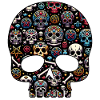 Buntes dekoratives Skullmuster