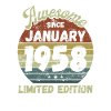 Awesome since January 1958 - Birthday