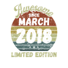 Awesome since March 2018 - Birthday