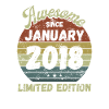 Awesome since January 2018 - Birthday