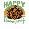 Joyeux ThanksgIving Léopard Citrouille Rétro