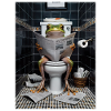 Frosch Toilette Zeitung lesen Geschenk