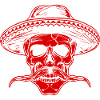 Mexican Skull Sombrero