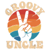 Groovy Onkel Retro Peace Handzeichen