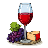 Red wine with cheese