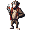 Monkey with vodka