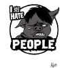I hate people, sarcasm pig