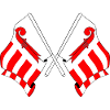 Two flags Jura Switzerland