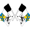 Two flags of Graubünden, Switzerland