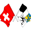 Switzerland flag and Graubünde flag