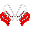 Deux drapeaux Valais, Suisse