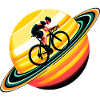 Cyclist on Saturn