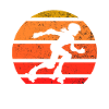 Retro Roller Skater Silhouette Sunset